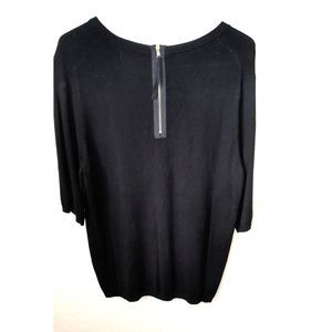 Philosophy Black XL Pullover Sweater Half Sleeve